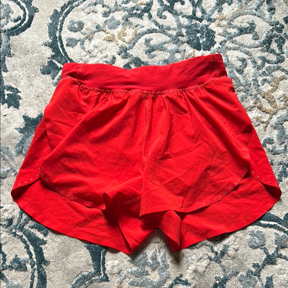 Lululemon Fast and Free shorts in Hot Heat, high rise